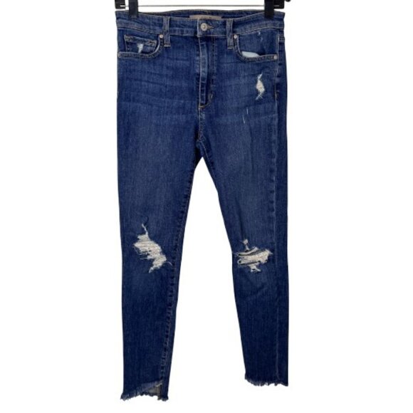 Joe's blue distressed wash Michelle high rise skinny jeans size 27 - Picture 2 of 11